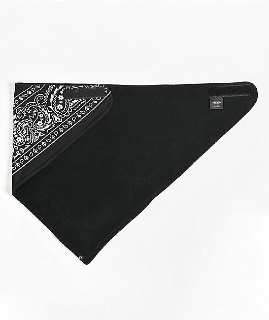 Accessories * | Empyre Paisley Black Fleece Bandana Promotions