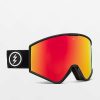 Snowboard * | Electric Kleveland Black & Red Chrome Snowboard Goggles Limit Offer