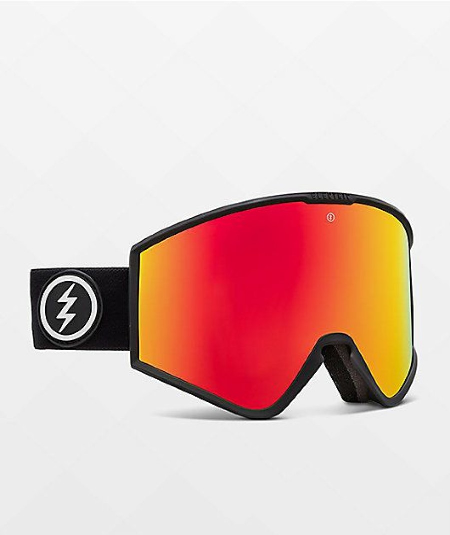 Snowboard * | Electric Kleveland Black & Red Chrome Snowboard Goggles Limit Offer