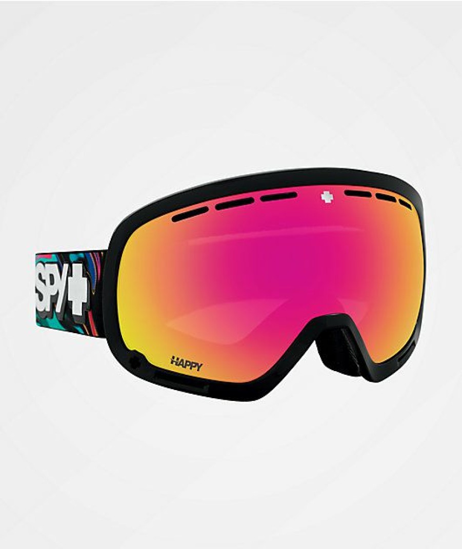 Snowboard * | Spy Marshall Psychedelic Tie Dye & Pink Snowboard Goggles Limit Offer