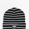 Beanies * | Vans Breakin Curfew Black Striped Beanie Promotions