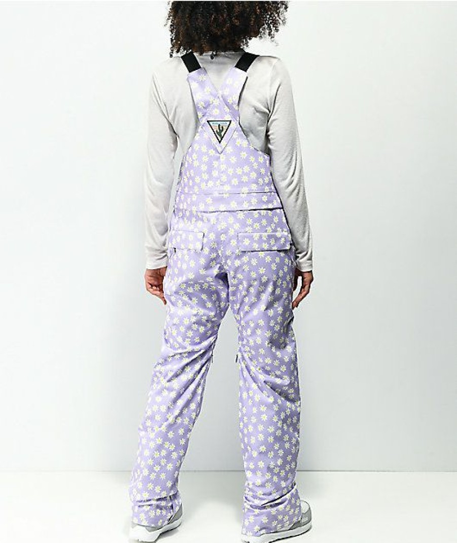 Clothing * | Airblaster Hot Lavender Daisy 15K Snowboard Bib Pants Promotions