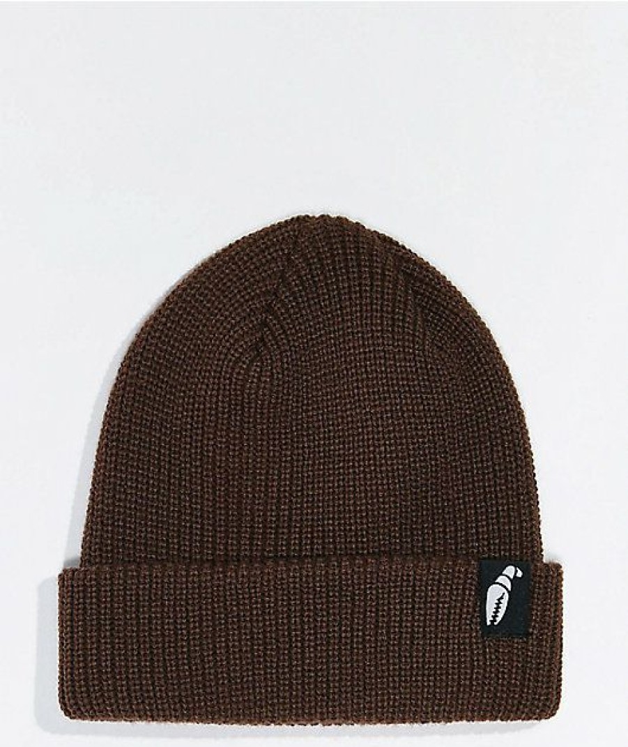 Beanies * | Crab Grab Label Brown Beanie Promotions