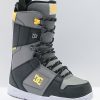 Snowboard * | Dc Phase Grey & Yellow Snowboard Boots 2021 Limit Offer