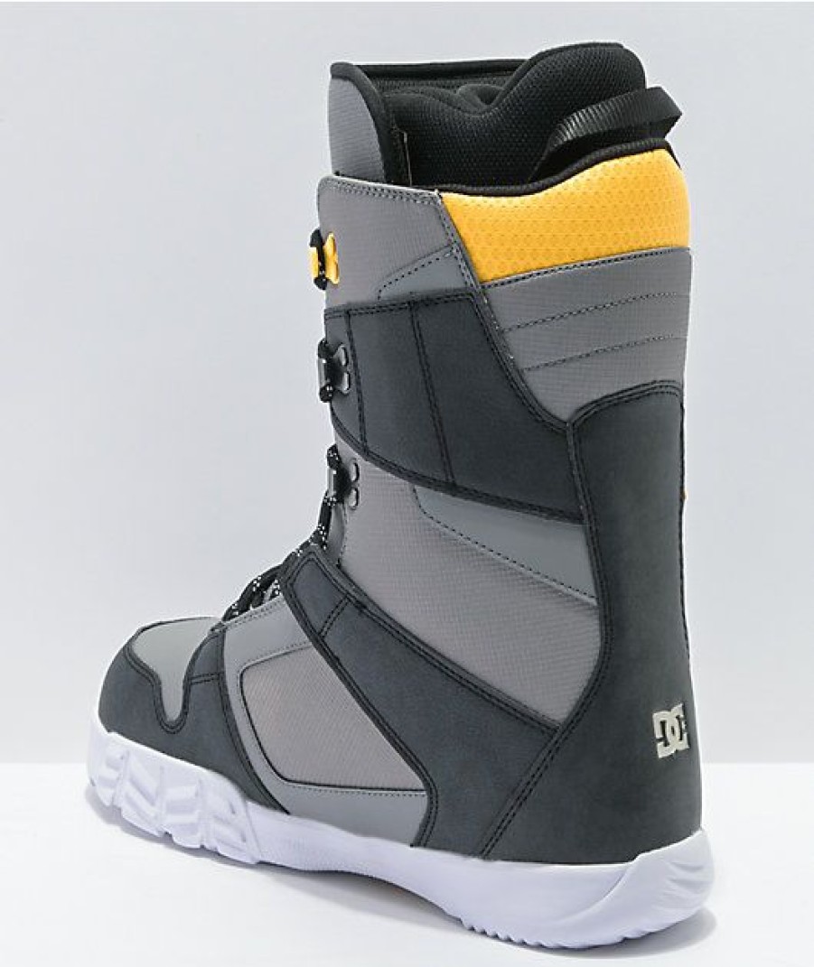 Snowboard * | Dc Phase Grey & Yellow Snowboard Boots 2021 Limit Offer