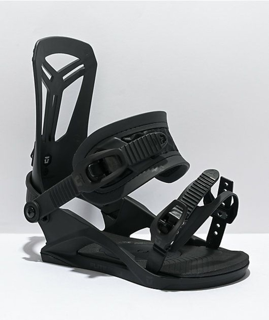 Snowboard * | Union Flite Pro Black Snowboard Bindings 2022 Limit Offer