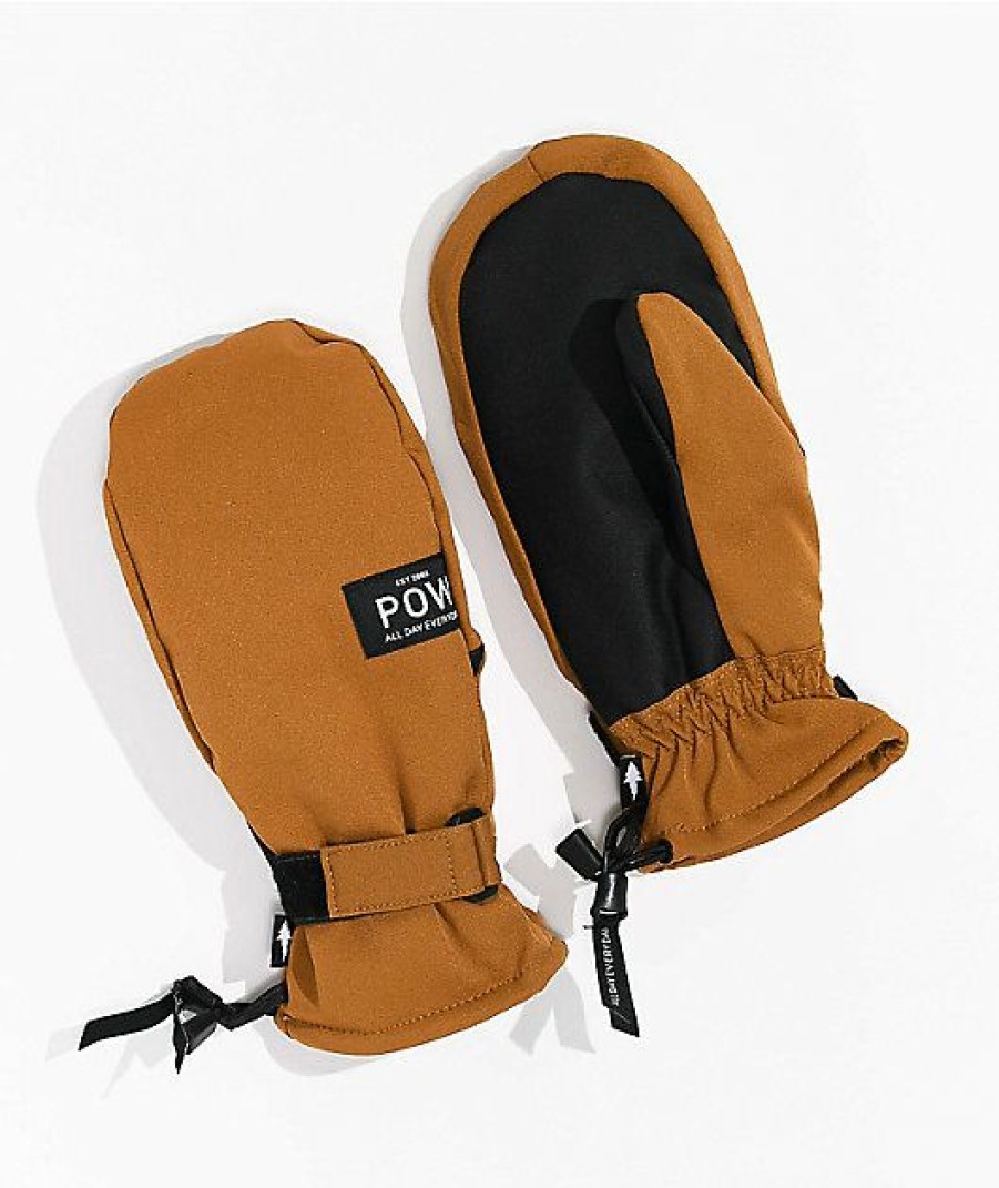 Snowboard * | Pow Xg Mid Brown Snowboard Gloves Limit Offer