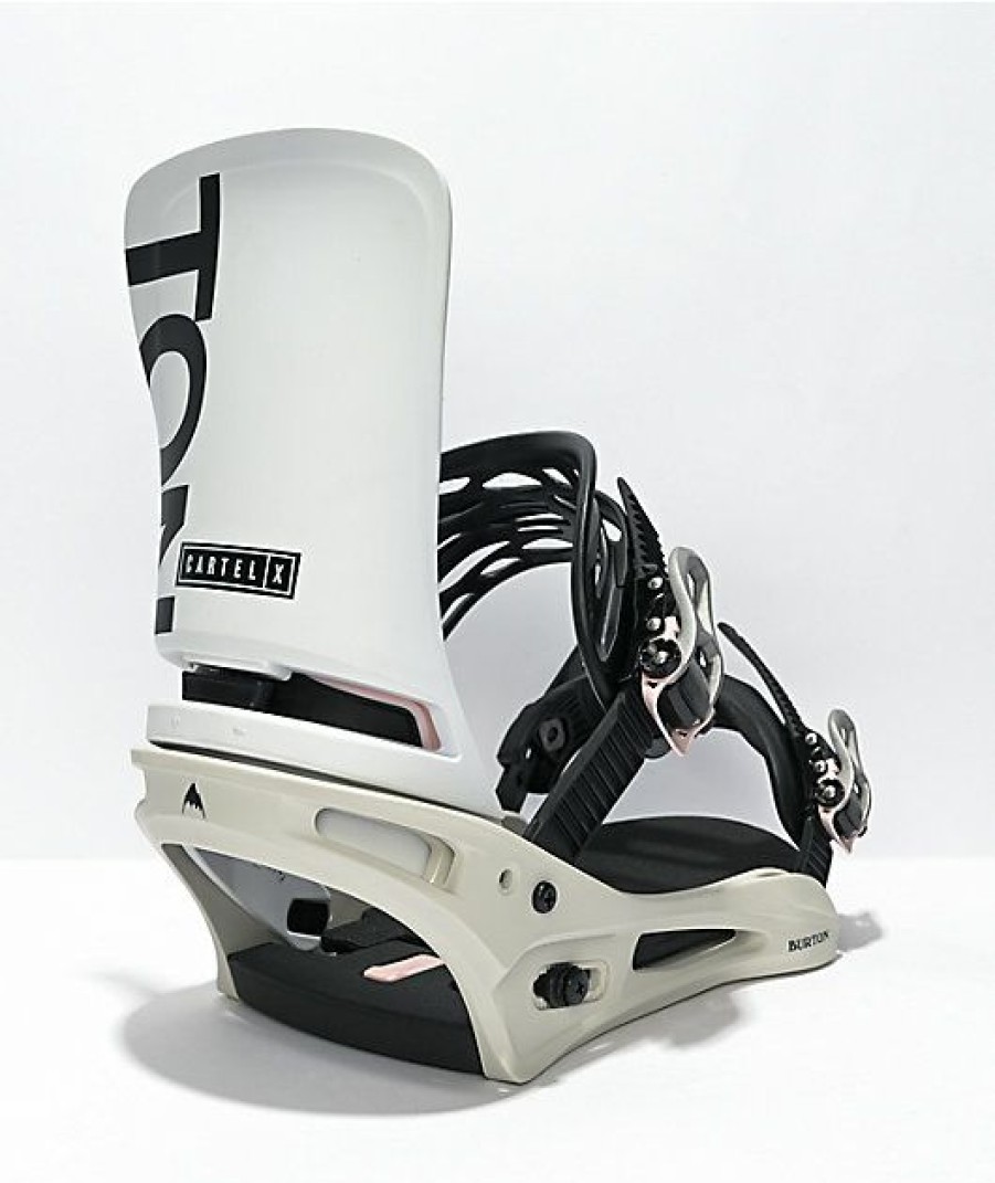 Snowboard * | Burton Cartel White Snowboard Bindings 2022 Limit Offer