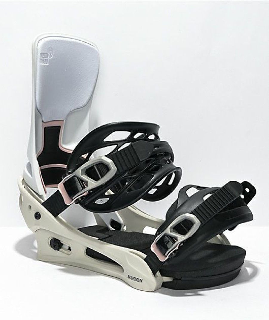 Snowboard * | Burton Cartel White Snowboard Bindings 2022 Limit Offer