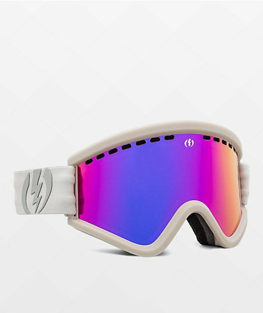 Snowboard * | Electric Egv Matte Grey Purple Chrome Snowboard Goggles Limit Offer