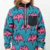 Clothing * | Airblaster Sherpa Blue & Pink Half Zip Sweatshirt Promotions