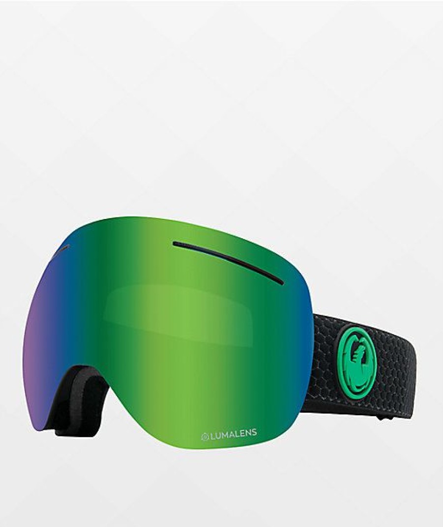 Snowboard * | Dragon X1 Split Lumalens Green Ion Snowboard Goggles Limit Offer