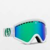 Snowboard * | Electric Egv Matte White Green Chrome Snowboard Goggles Limit Offer