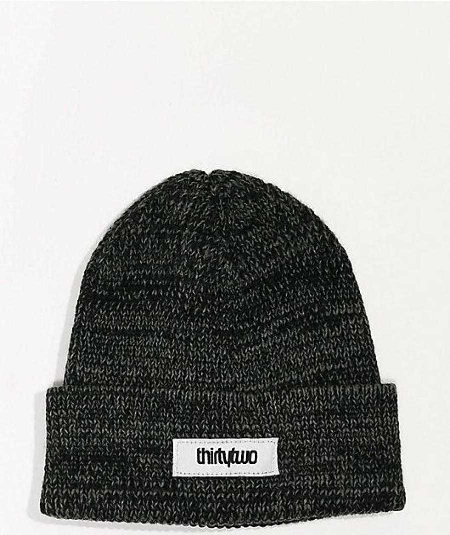 Beanies * | Thirtytwo Patch Black & Grey Beanie Promotions