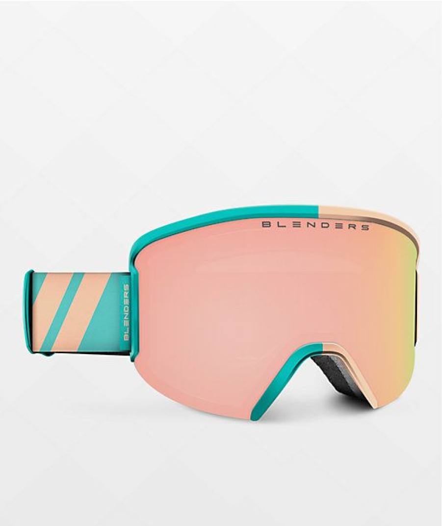 Snowboard * | Blenders Lunar Aspen Mist Teal & Pink Snowboard Goggles Limit Offer