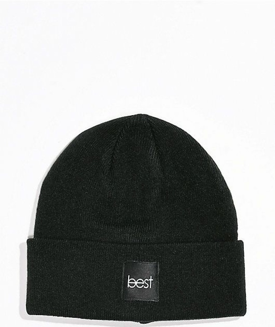 Beanies * | Best Skate Co. Og Logo Black Beanie Promotions