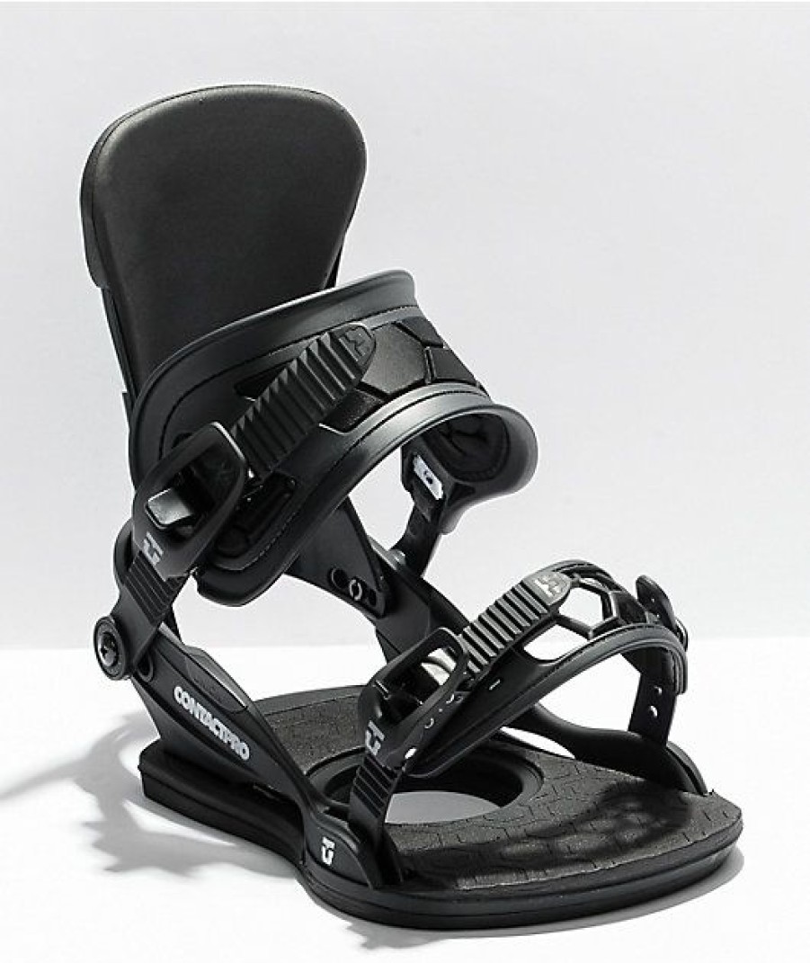 Snowboard * | Union Contact Pro Black Snowboard Bindings 2022 Limit Offer