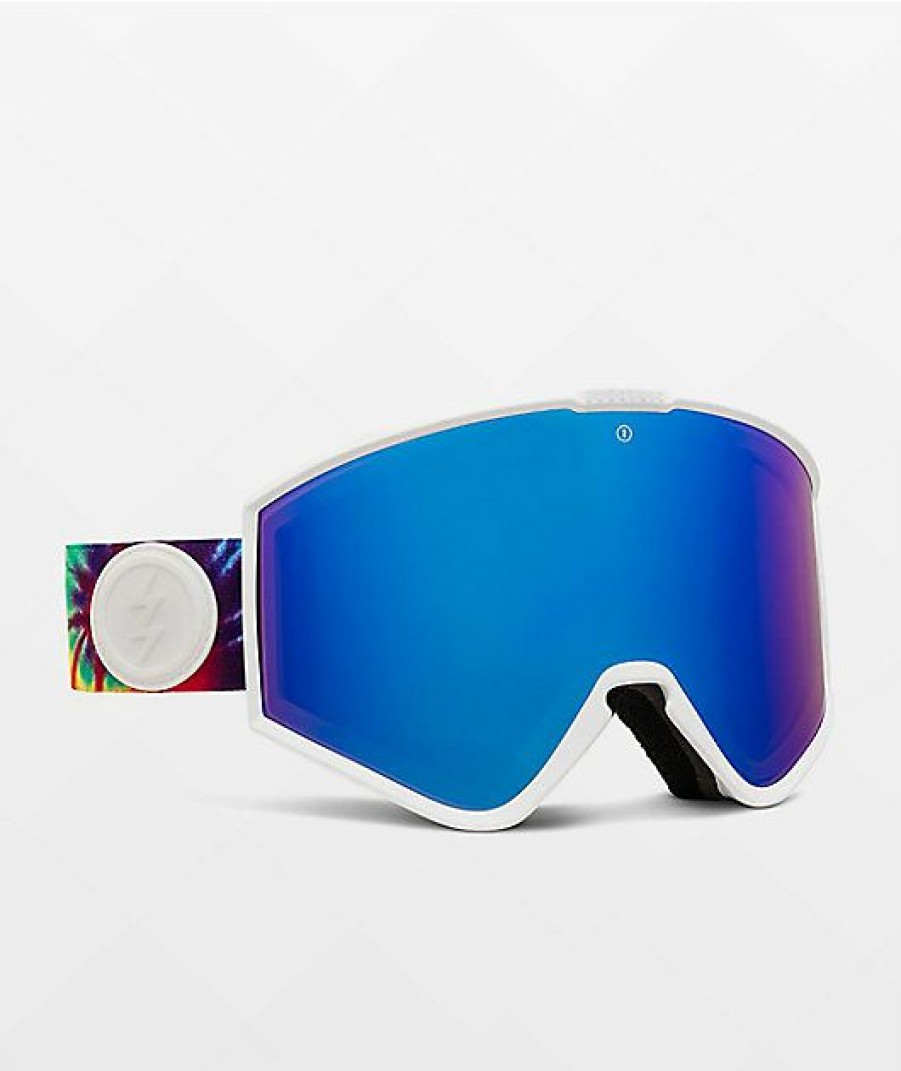 Snowboard * | Electric Kleveland Tie Dye & Blue Chrome Snowboard Goggles Limit Offer