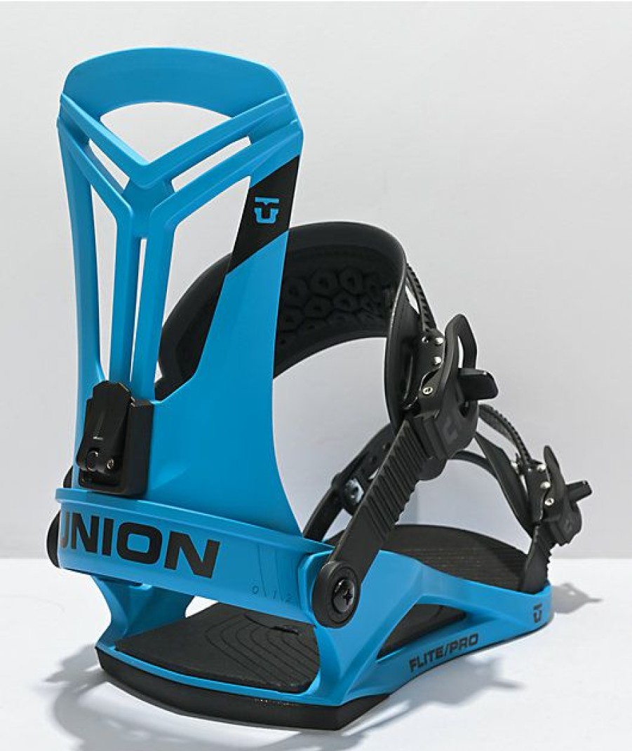 Snowboard * | Union Flite Pro Blue Snowboard Bindings 2022 Limit Offer