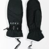 Snowboard * | Roxy Jetty Black Snowboard Gloves Limit Offer