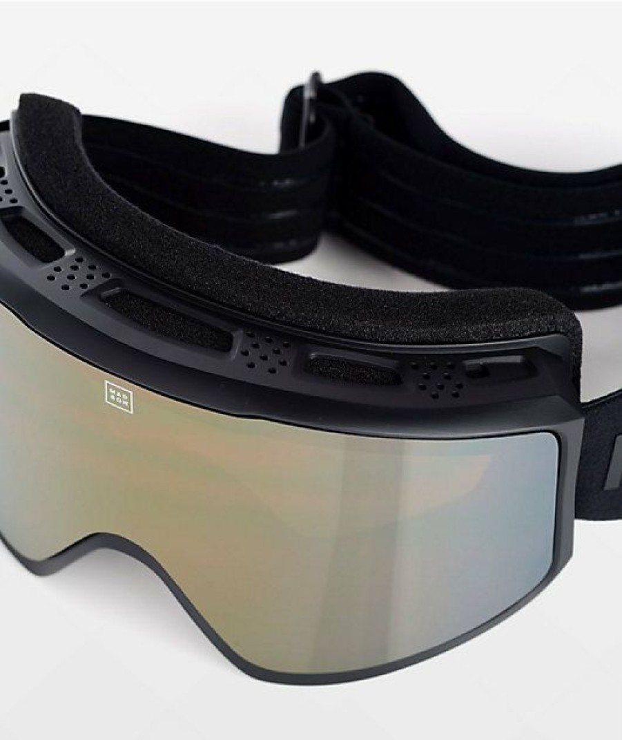 Snowboard * | Madson Magneto Gold Chrome Mirror Snowboard Goggles Limit Offer