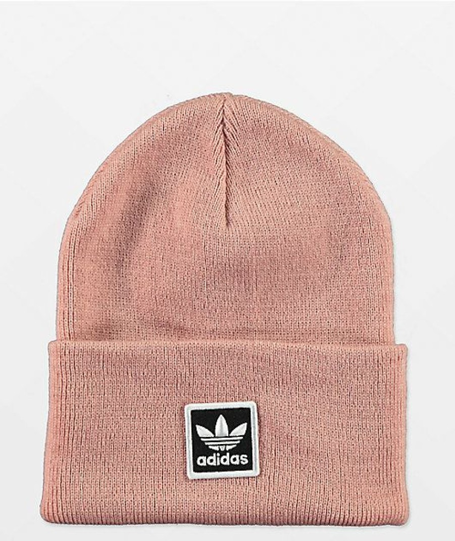 Beanies * | Adidas Originals Oversized Cuff Pink Beanie Promotions