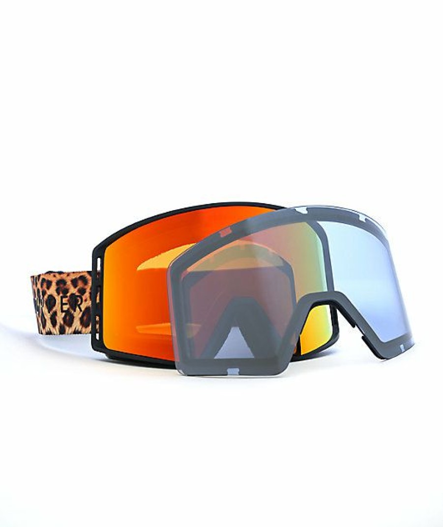 Snowboard * | Vonzipper Mach Wildlife Fire Chrome Snowboard Goggles Limit Offer