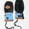 Snowboard * | Dakine Women'S Team Fleetwood Black & Blue Snowboard Mittens Limit Offer