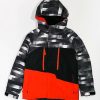 Clothing * | 686 Geo Black & Red 10K Snowboard Jacket Kids Promotions