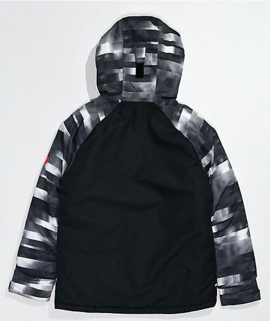 Clothing * | 686 Geo Black & Red 10K Snowboard Jacket Kids Promotions