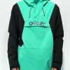 Clothing * | Oakley Black & Emerald Anorak 10K Snowboard Jacket Promotions