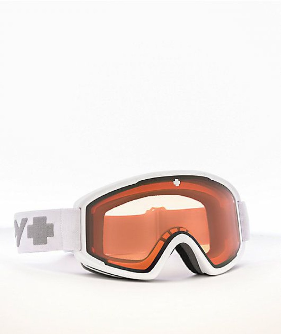 Snowboard * | Spy Crusher Elite White Persimmon Hd Snowboard Goggles Limit Offer