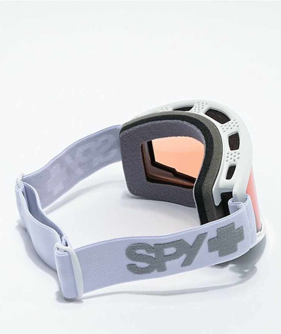 Snowboard * | Spy Crusher Elite White Persimmon Hd Snowboard Goggles Limit Offer