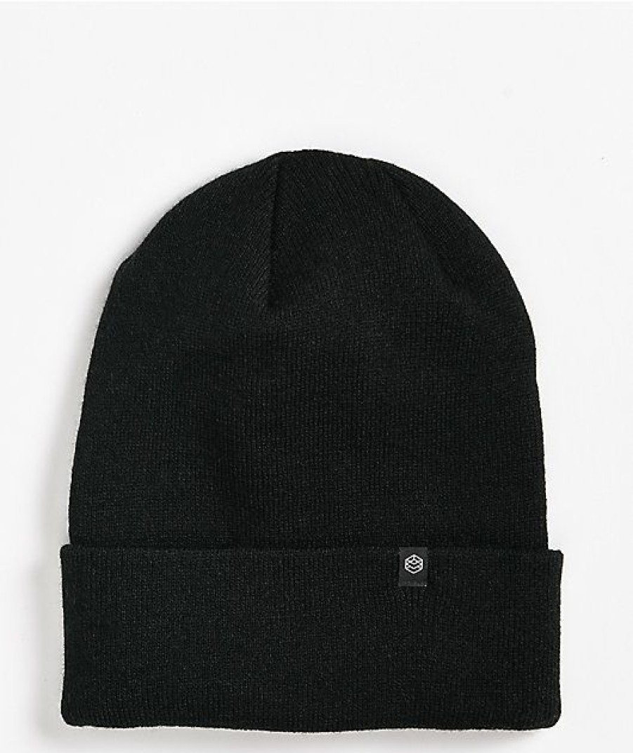 Beanies * | Zine Essential Black Beanie Promotions