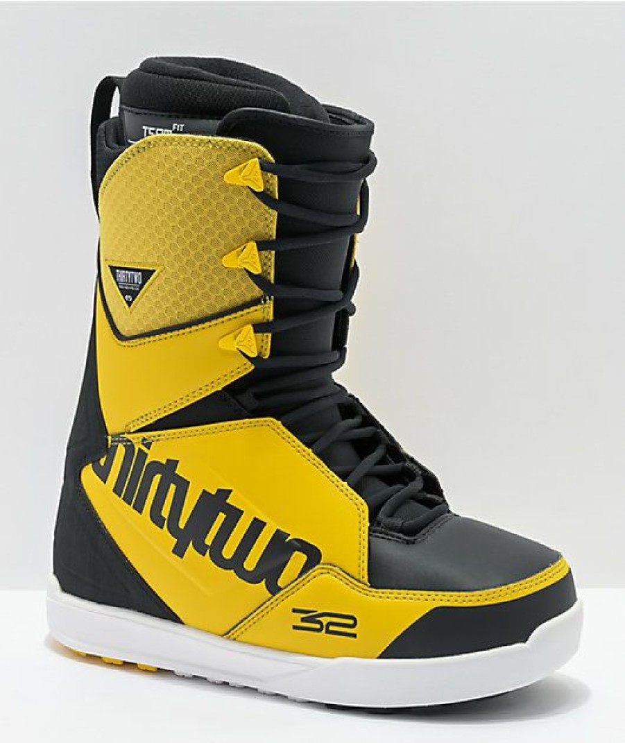 Snowboard * | Thirtytwo Lashed Black & Yellow Snowboard Boots 2021 Limit Offer