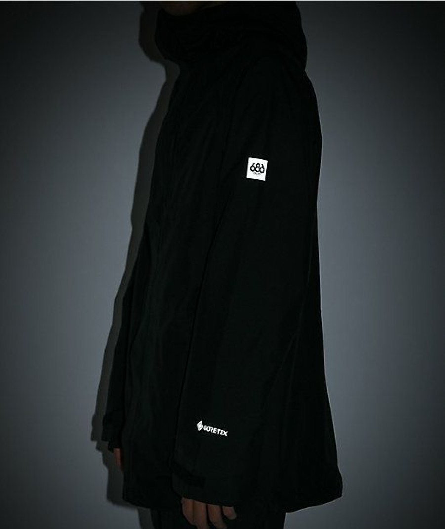 Clothing * | 686 Core Black Gore-Tex Shell Snowboard Jacket Promotions