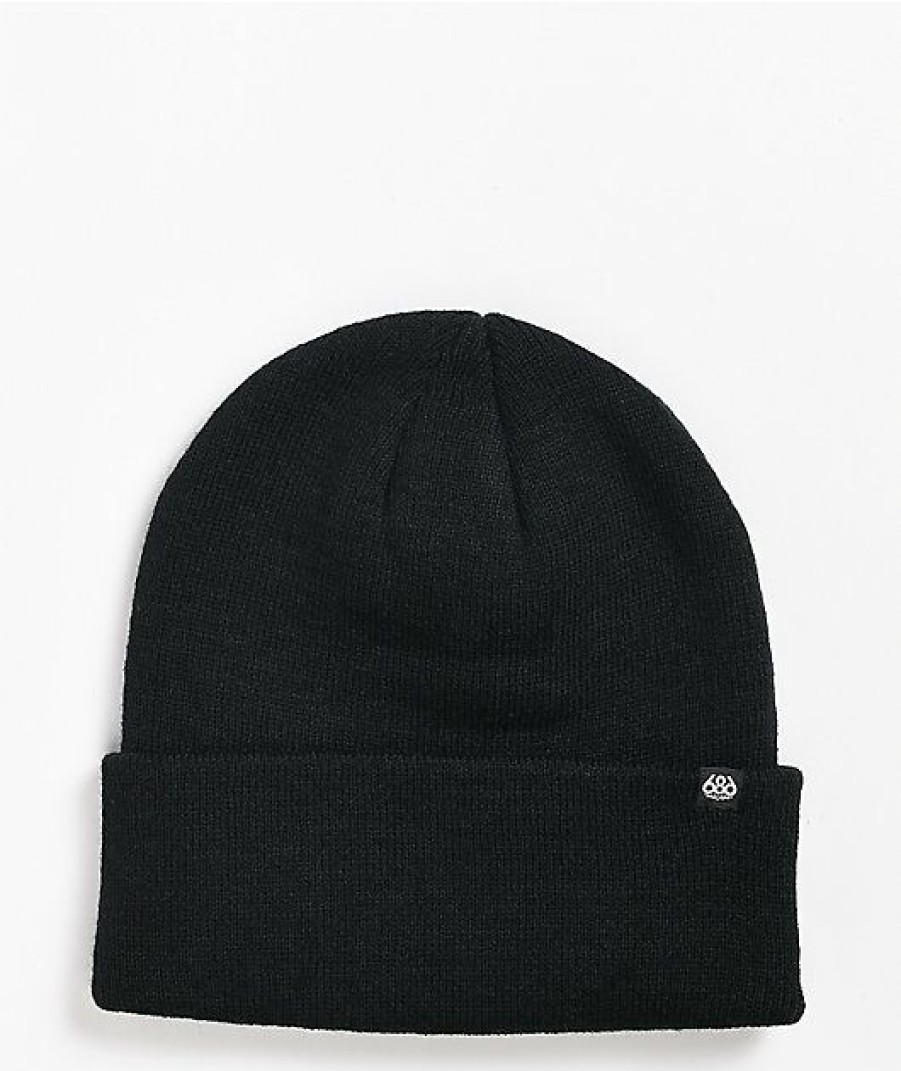 Beanies * | 686 Standard Roll Up Black Beanie Promotions