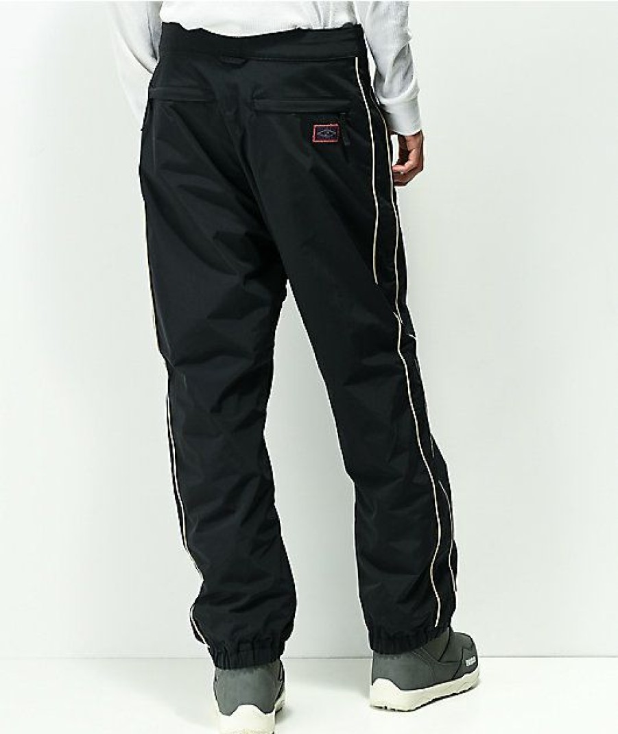 Snowboard * | Quiksilver Snow Down Black 10K Snowboard Pants Limit Offer