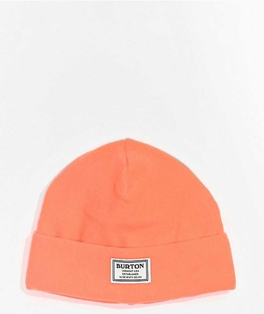 Beanies * | Burton Burke Tetra Orange Beanie Promotions