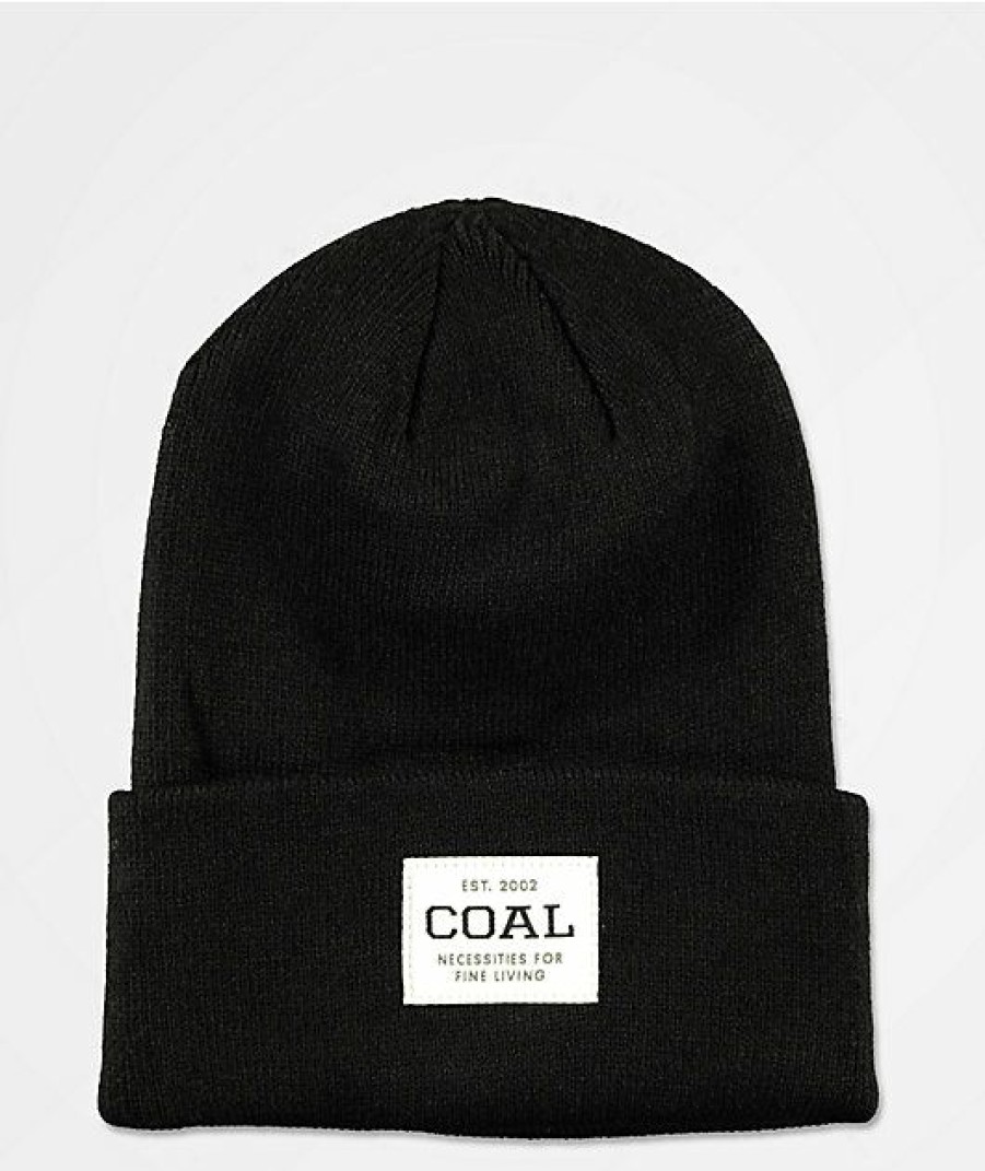 Beanies * | Coal The Uniform Black Beanie Promotions