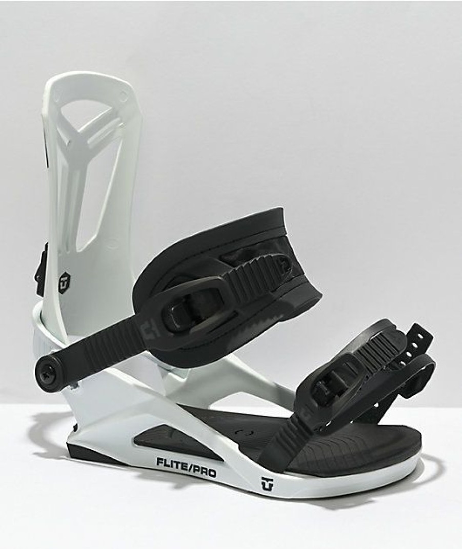 Snowboard * | Union Flite Pro White Snowboard Bindings 2022 Limit Offer