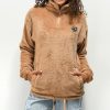 Clothing * | Santa Cruz Club Oval Dot Tan Sherpa Half-Zip Sweatshirt Promotions