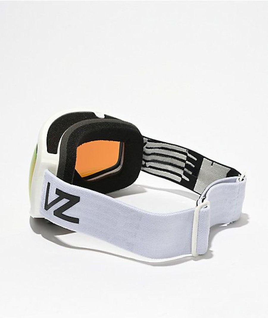 Snowboard * | Vonzipper Skylab White & Gloss Pink Chrome Snowboard Goggles Limit Offer