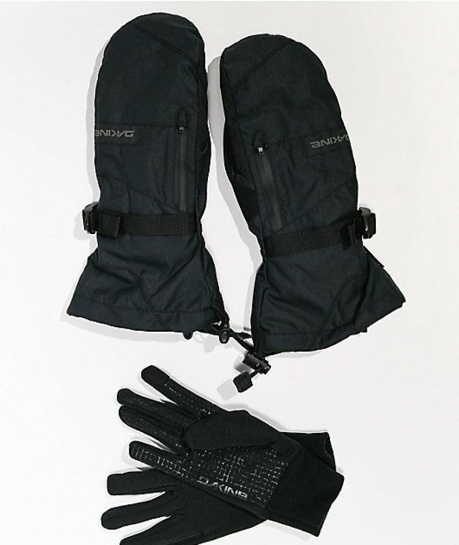 Snowboard * | Dakine Titan Gore-Tex Black Snowboard Mittens Limit Offer