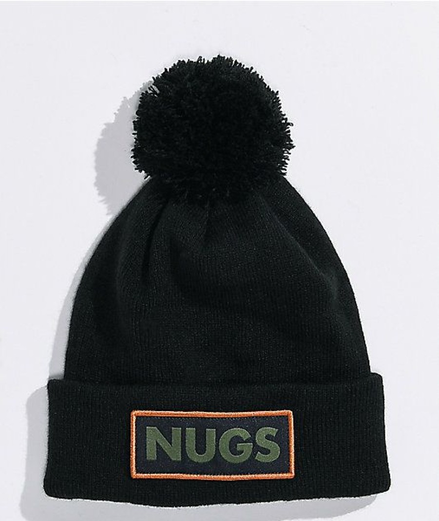 Beanies * | Coal The Vice Black Pom Beanie Promotions