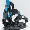 Snowboard * | Gnu Gnunior Black Snowboard Bindings Kid'S 2021 Limit Offer