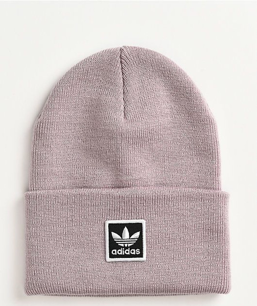 Beanies * | Adidas Originals Oversize Cuff Purple Beanie Promotions