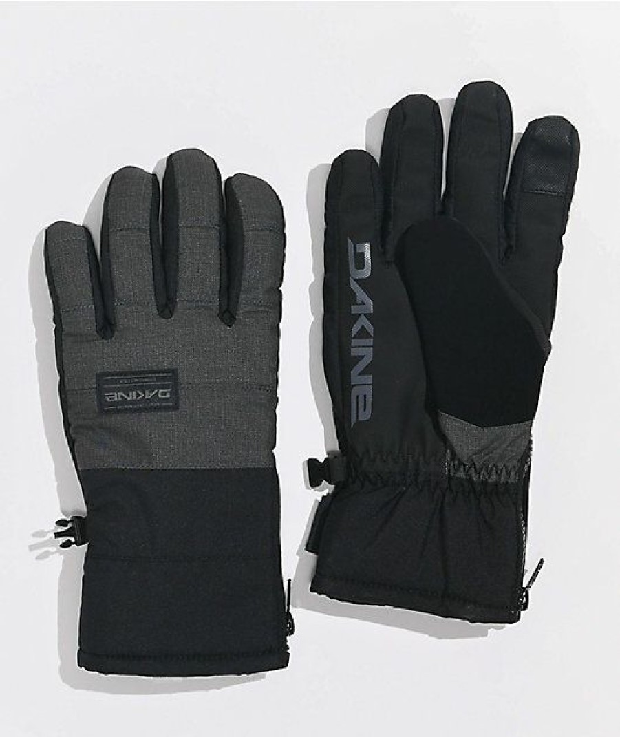 Snowboard * | Dakine Omega Carbon Grey Snowboard Gloves Limit Offer