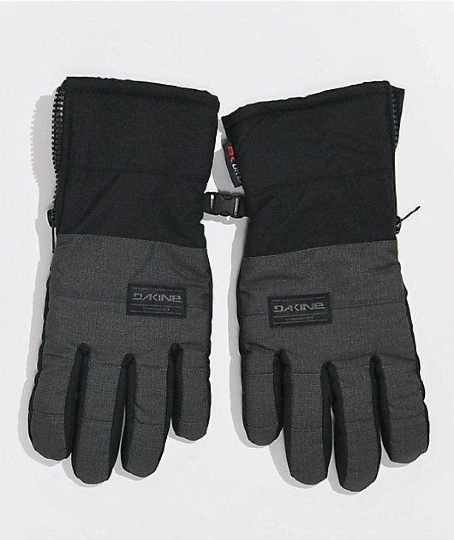 Snowboard * | Dakine Omega Carbon Grey Snowboard Gloves Limit Offer