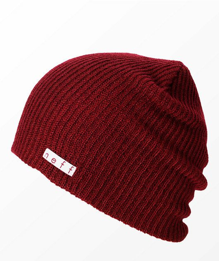 Beanies * | Neff Daily Maroon Beanie Promotions